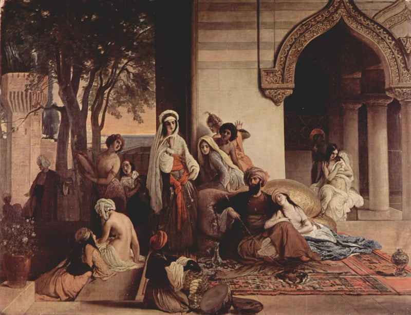 La Nouvelle Favorite (haremikohtaus) - Francesco Hayez