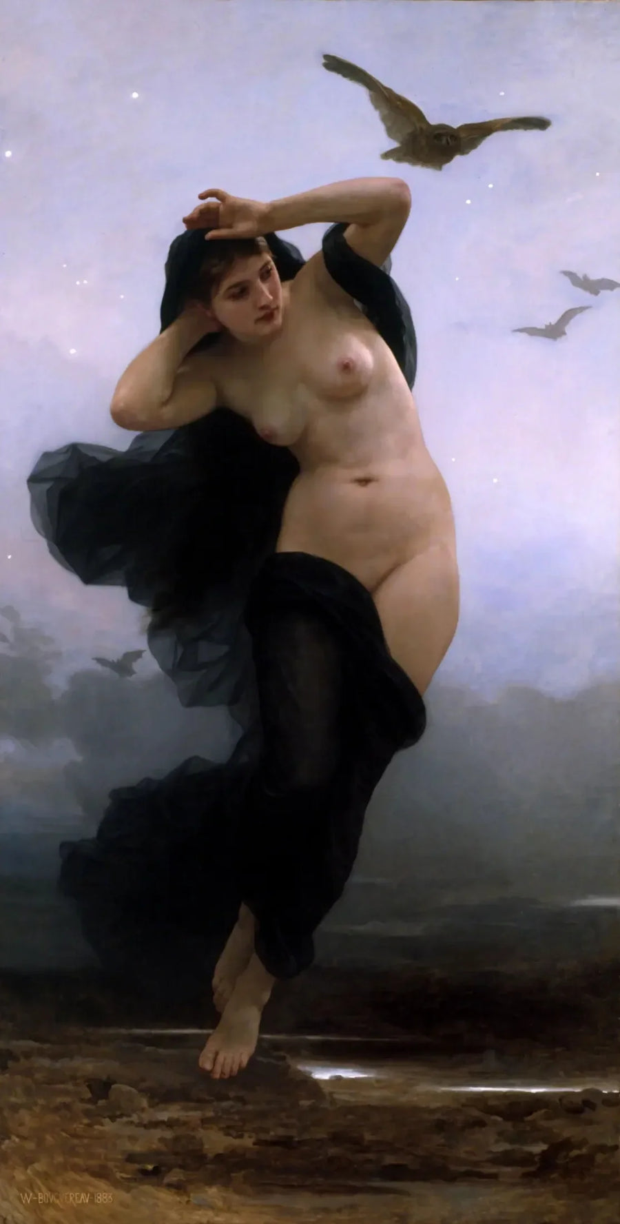 Yö - Bouguereau
