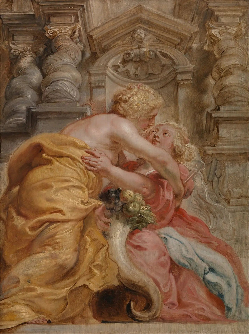 Rauha, joka syleilee runsautta - Peter Paul Rubens