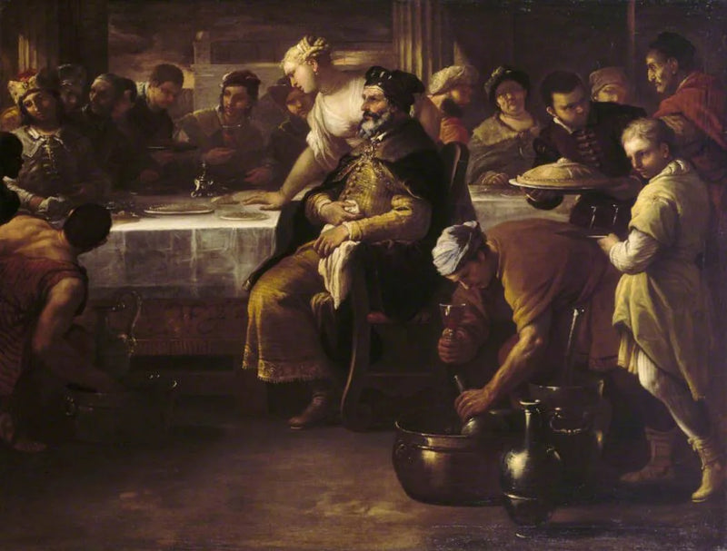 Poika prodigaalisen vertauskuva: rasvainen vasikka - Luca Giordano
