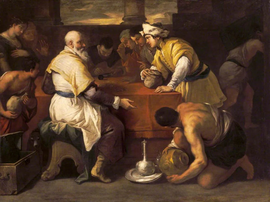 Poika prodigaalisen vertauskuva: saada osansa - Luca Giordano