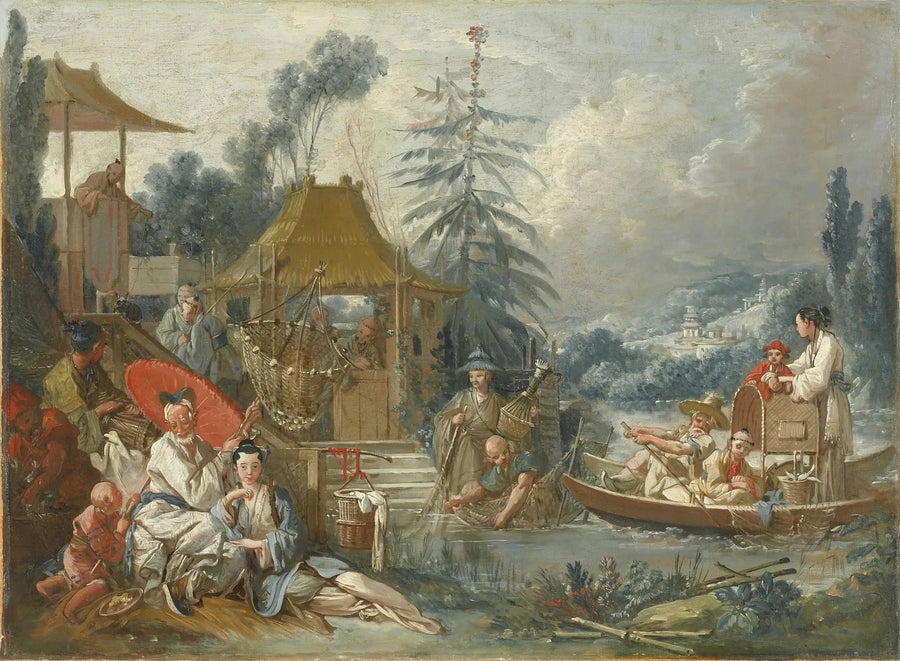 Kiinalainen kalastus - François Boucher