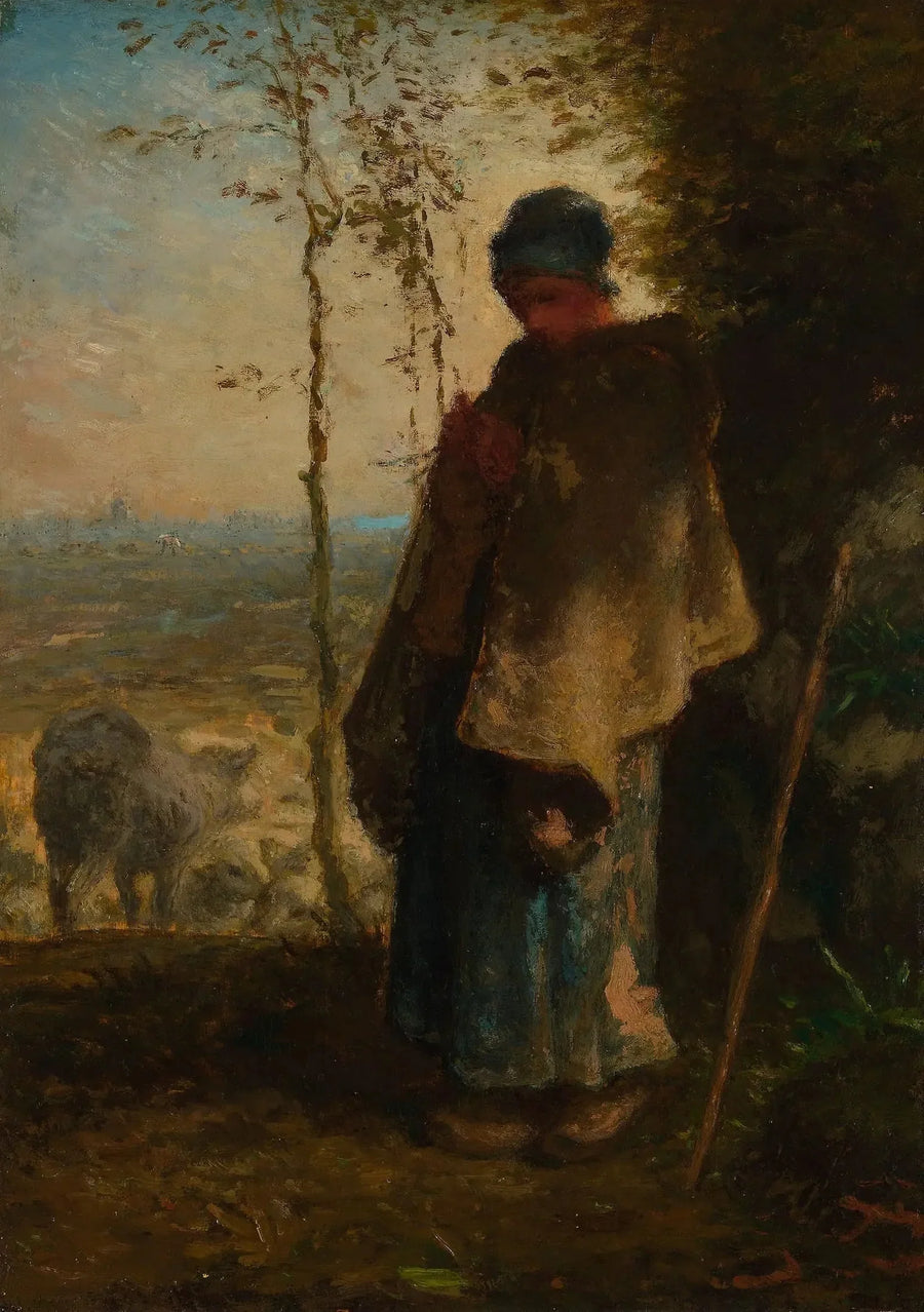 Pieni lammastyttö - Jean-François Millet