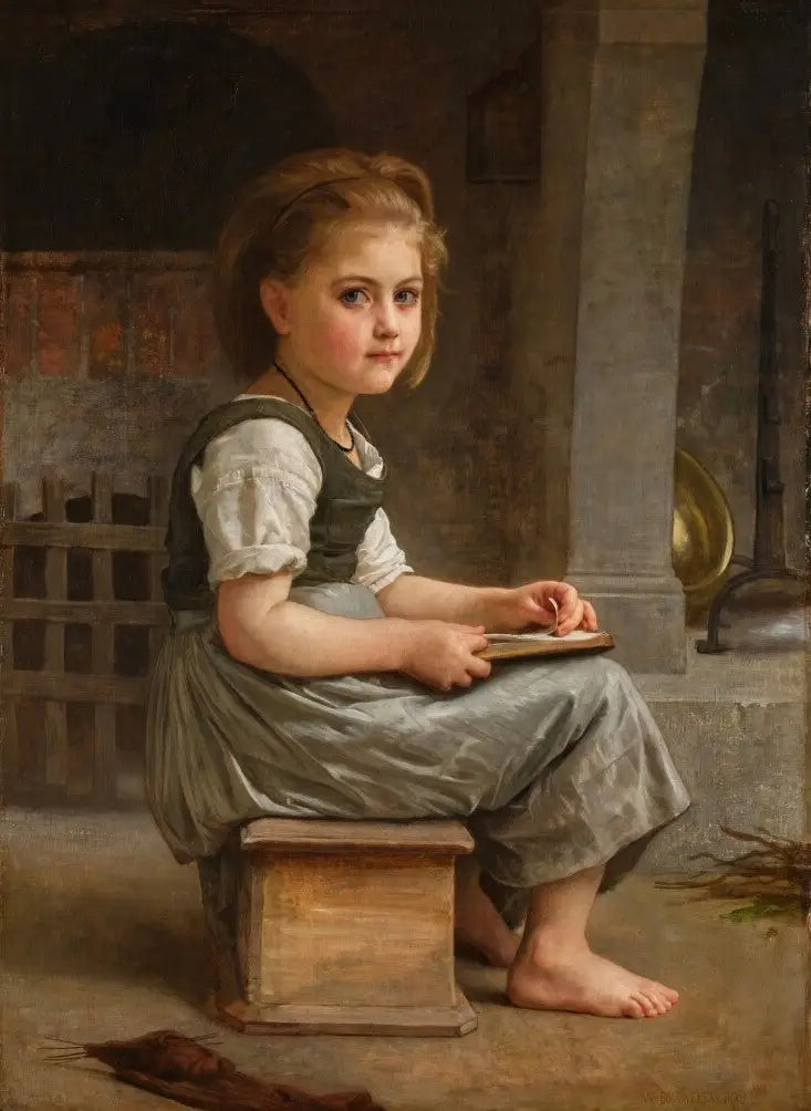 Pieni koulutyttö - Bouguereau