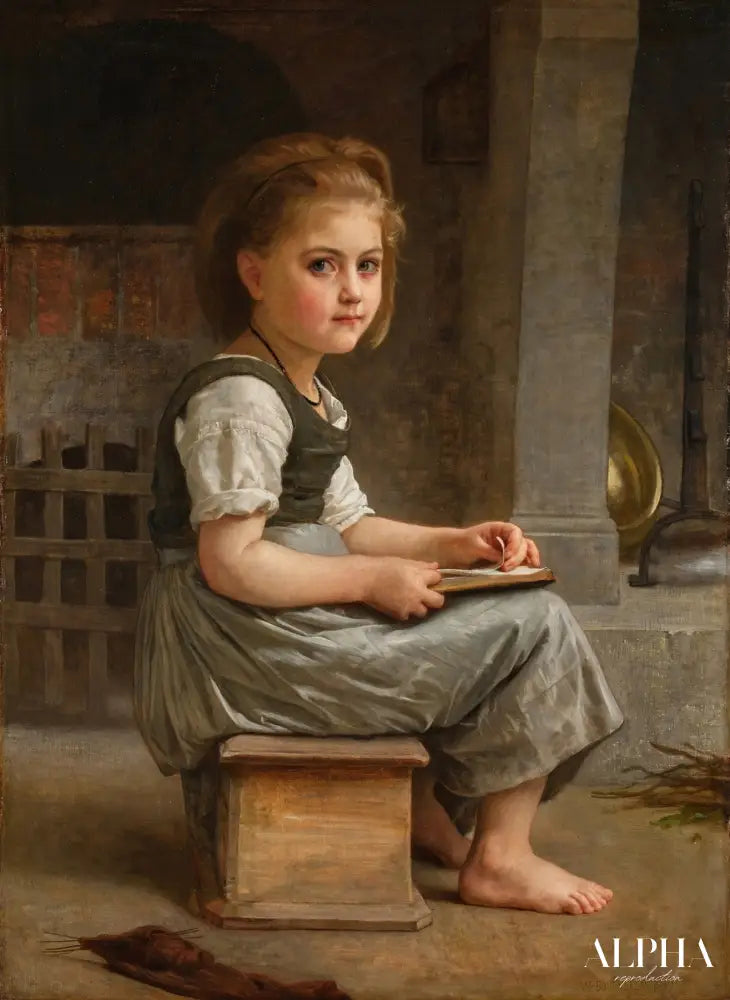 La petite écolière - William Bouguereau Reproductions de tableaux à la peinture à l’huile