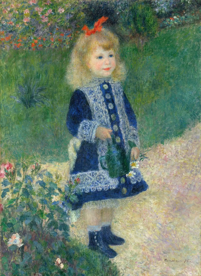 Pieni tyttö kastelukannun kanssa - Pierre-Auguste Renoir