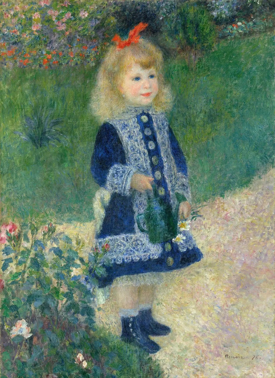 Pieni tyttö kastelukannun kanssa - Pierre-Auguste Renoir