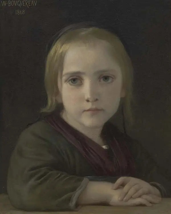 Pieni tyttö sinisillä silmillä - Bouguereau