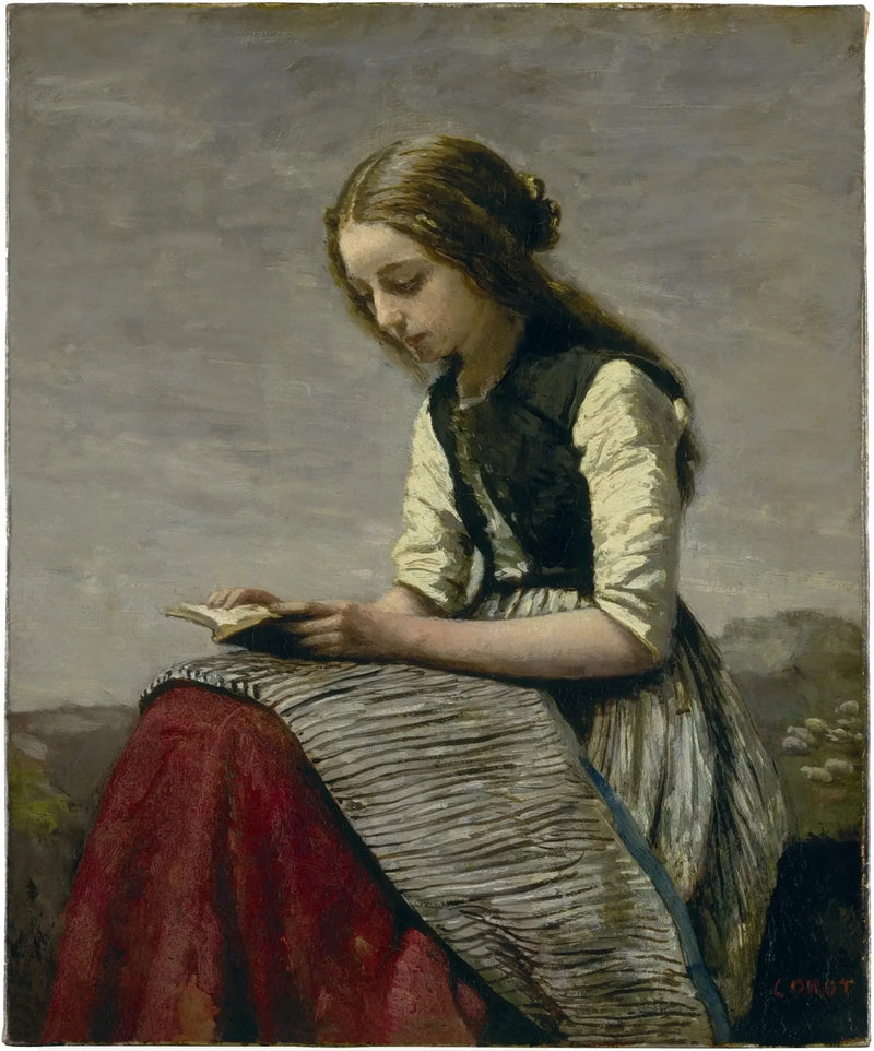 Pieni lukija - Jean-Baptiste Camille Corot