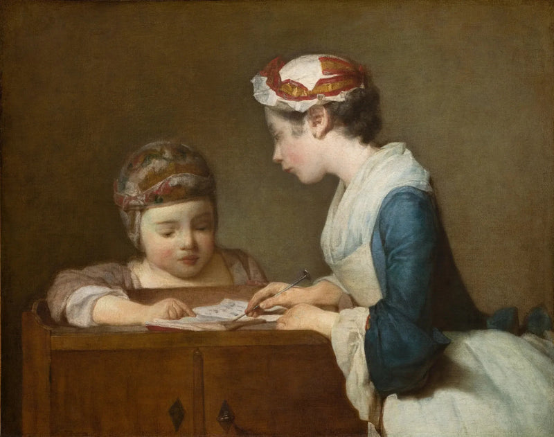 Pieni koulunopettajatar - Jean Siméon Chardin