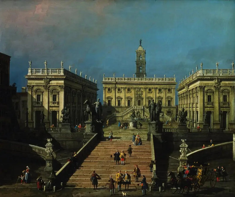 Piazza del Campidoglio ja Cordonata - Canaletto