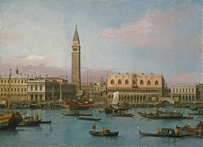La Piazzetta ja San Marcossa oleva Bacino - Canaletto