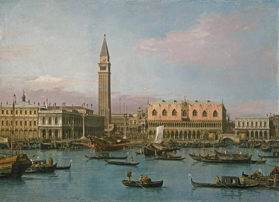 La Piazzetta ja San Marcossa oleva Bacino - Canaletto