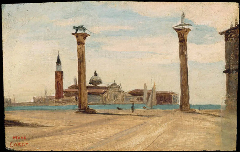 La Piazzetta, Venetsia - Jean-Baptiste Camille Corot
