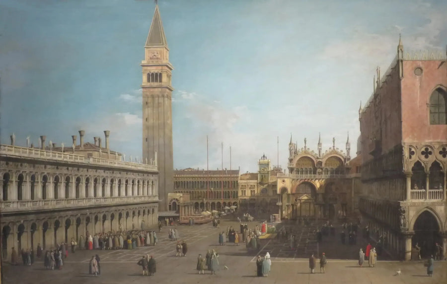 La Piazzetta, Venetsia, pohjoiseen - Canaletto