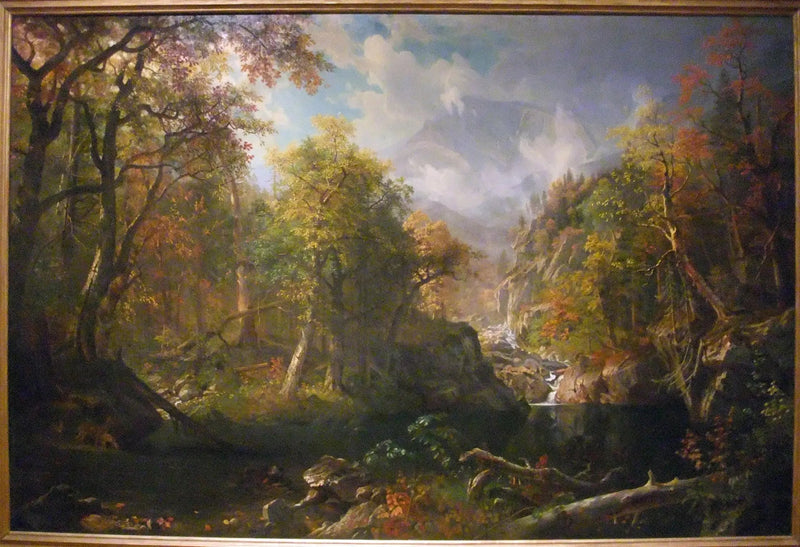 Smaragdinuolainen uima-allas - Albert Bierstadt