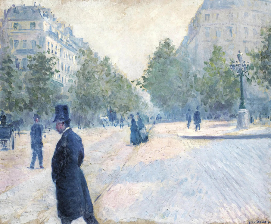 Saint-Augustin aukio, sumuinen sää - Gustave Caillebotte