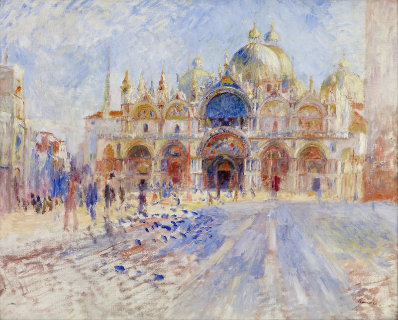 Pyhän Markuksen tori, Venetsia - Pierre-Auguste Renoir