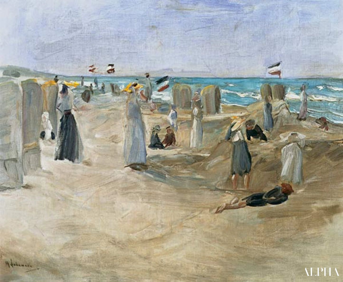 Noordwijkin ranta - Max Liebermann - Korkealaatuiset taulujen ja maalauksien reproduktiot