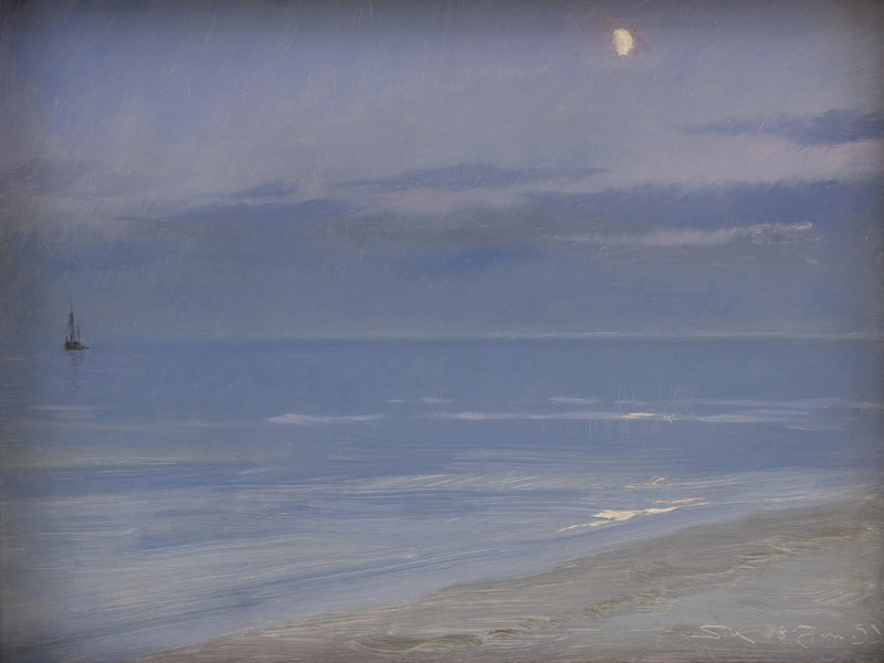 Skagenin ranta kuuvalossa - Peder Severin Krøyer