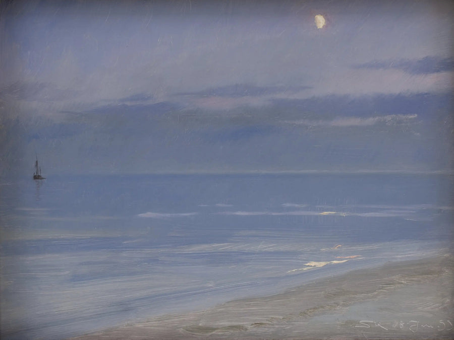 Skagenin ranta kuuvalossa - Peder Severin Krøyer