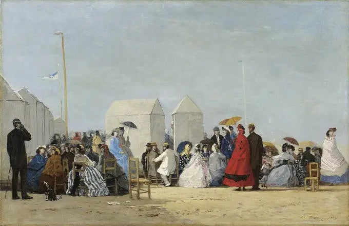 Trouvillen ranta kylpyhetkellä - Eugène Boudin