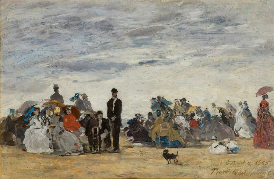 Trouvillen ranta - Eugène Boudin
