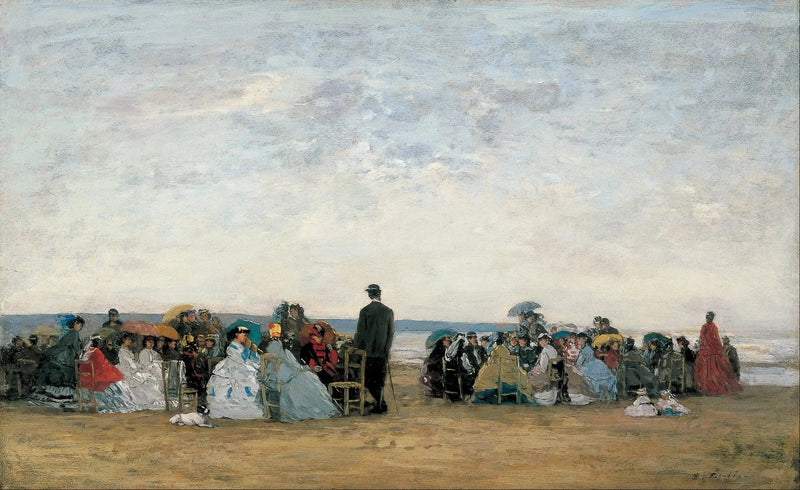 Ranta lähellä Trouvillea - Eugène Boudin