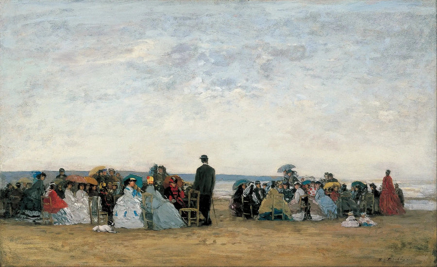 Ranta lähellä Trouvillea - Eugène Boudin
