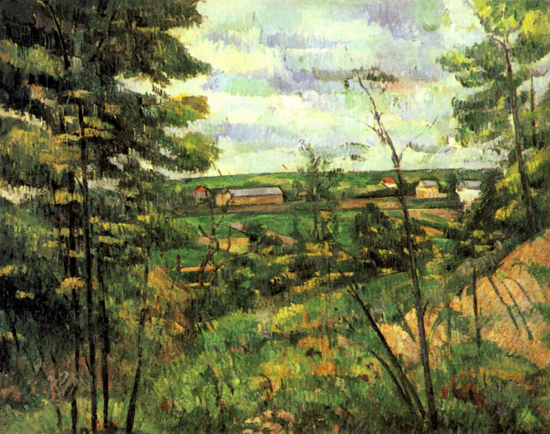 Saint-Ouen-l'Aumônen tasanko, näkymä Chou'n kaivoksilta - Paul Cézanne