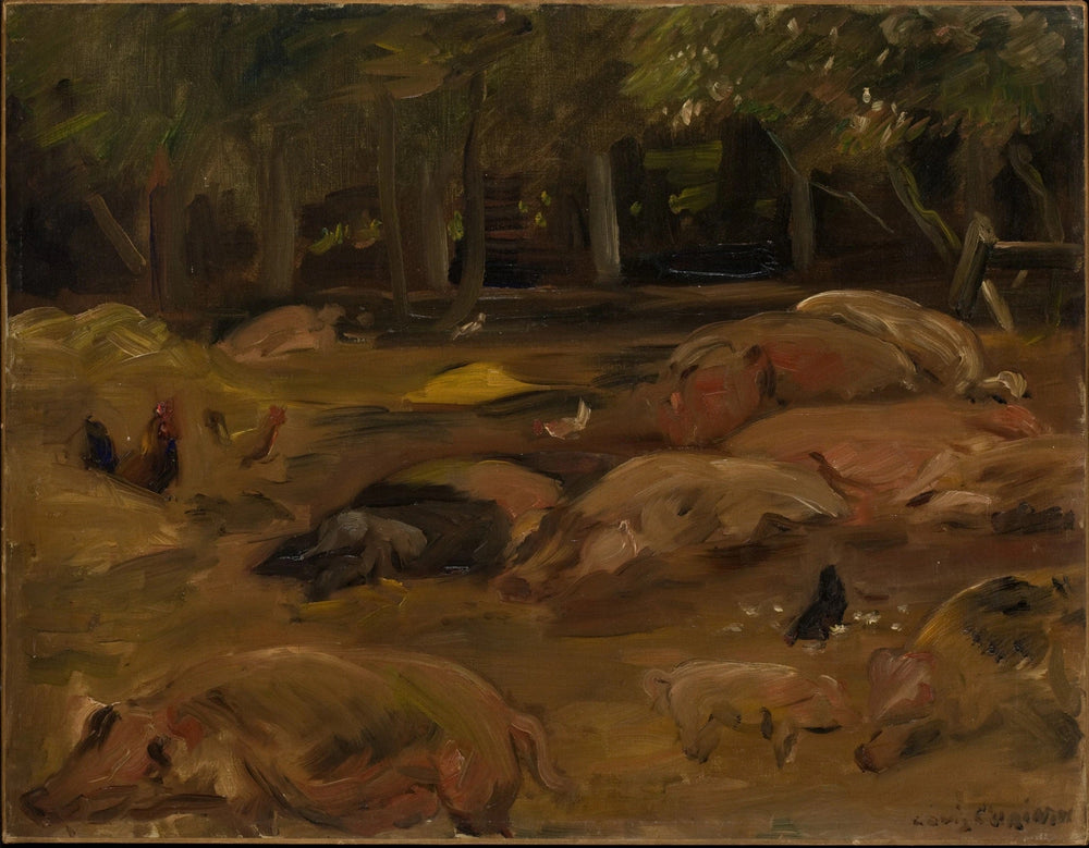 La porcherie - Lovis Corinth image 1 reproduction artisanale de tableau