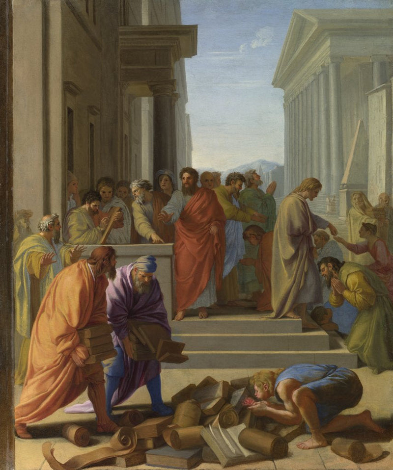 Pyhän Paavalin saarna Efesossa - Eustache Le Sueur