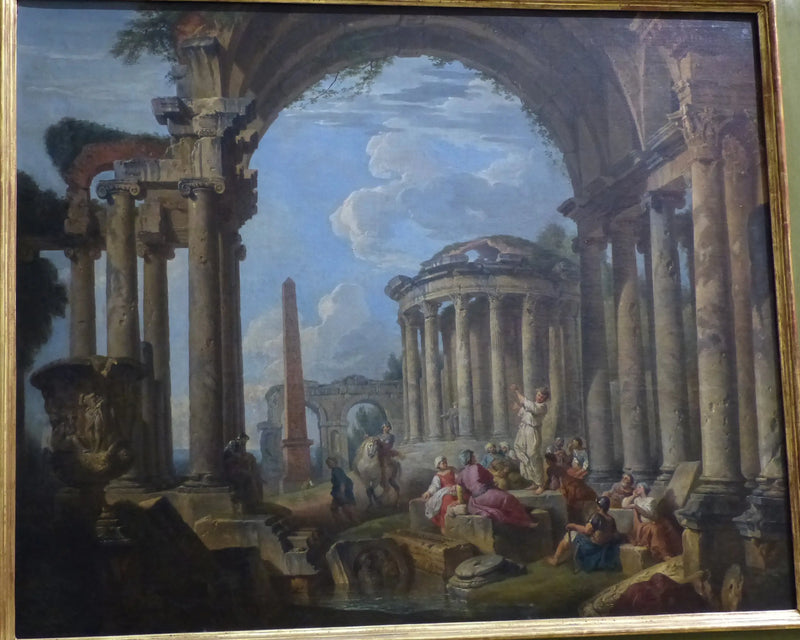 Saarnat muinaisten raunioiden keskellä - Giovanni Paolo Panini