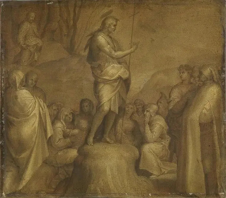 Johannes Kastajan saarnaus - Andrea del Sarto