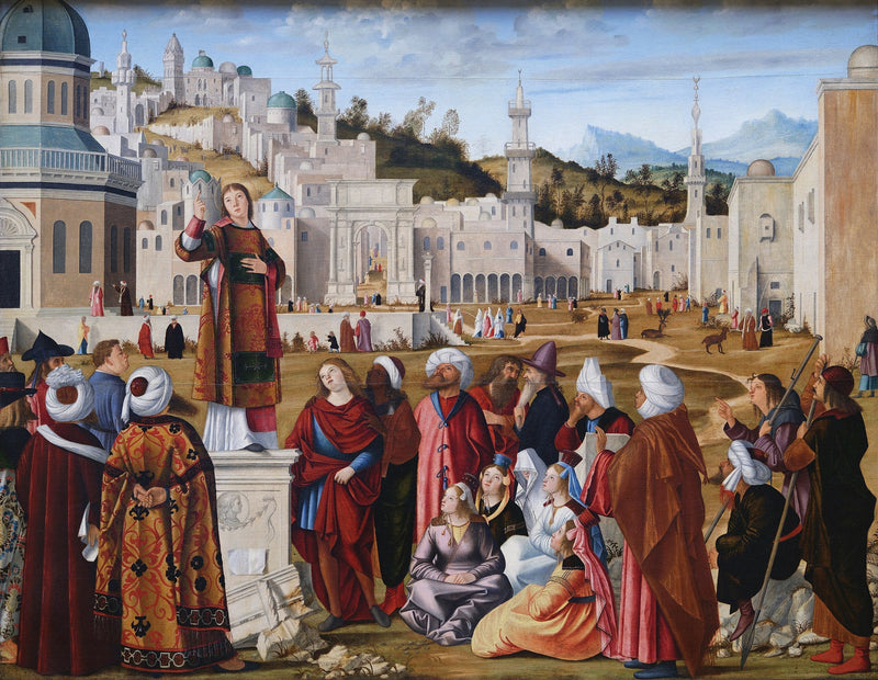Pyhä Stefanoksen saarna - Vittore Carpaccio