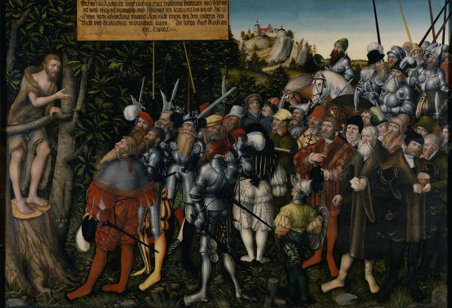 Pyhän Johanneksen Kasteen saarnaminen - Lucas Cranach vanhempi