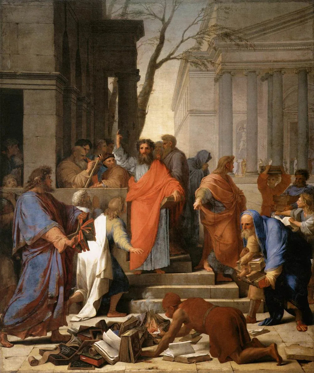 La Prédication de saint Paul à Éphèse - Eustache Le Sueur image 1 reproduction de peinture à l’huile