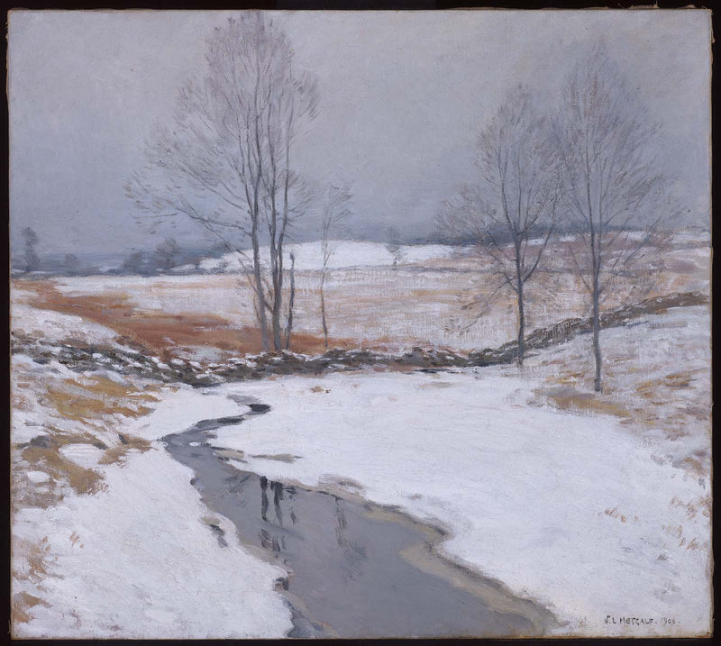 Ensimmäinen lumi - Willard Metcalf