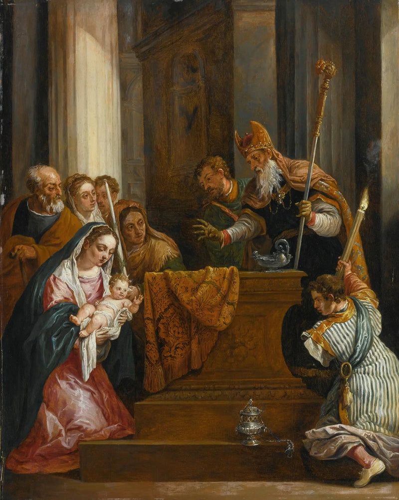Temppeliin esittäminen - David Teniers nuorempi