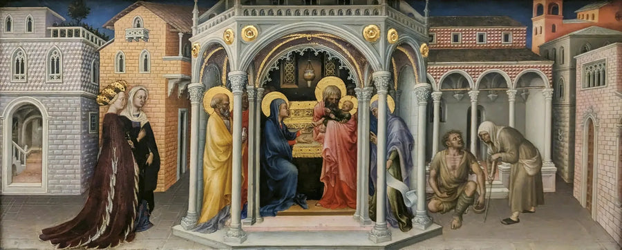 Temppeliin esittäytyminen - Gentile da Fabriano