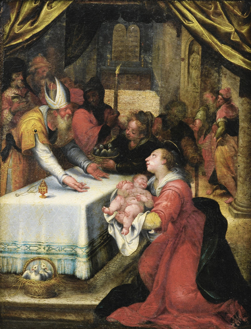 Jeesuksen esittely temppelissä - Denis Calvaert