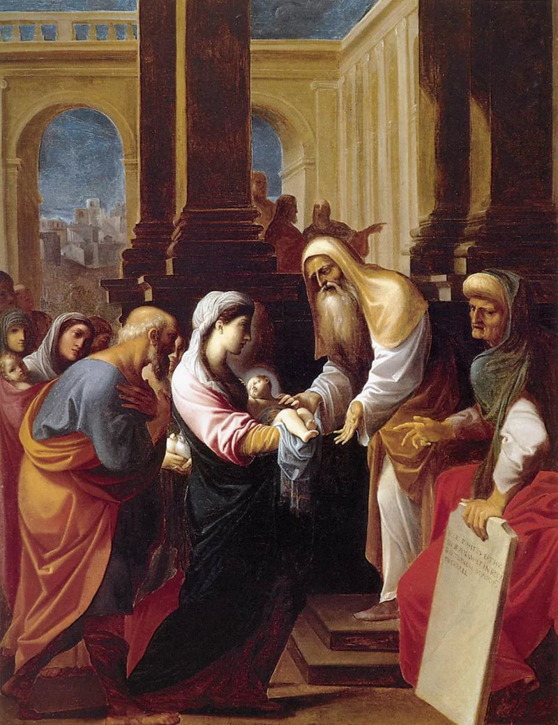 Jeesus-lapsen esittely temppelissä - Ludovico Carracci