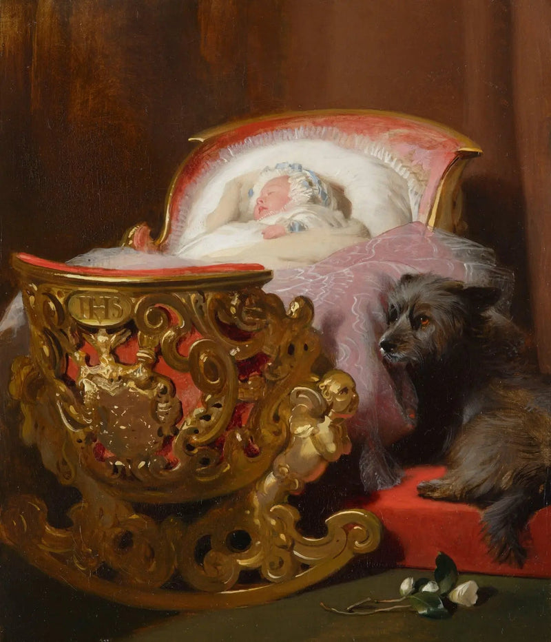Prinsessa Alice nukuksissa - Edwin Henry Landseer