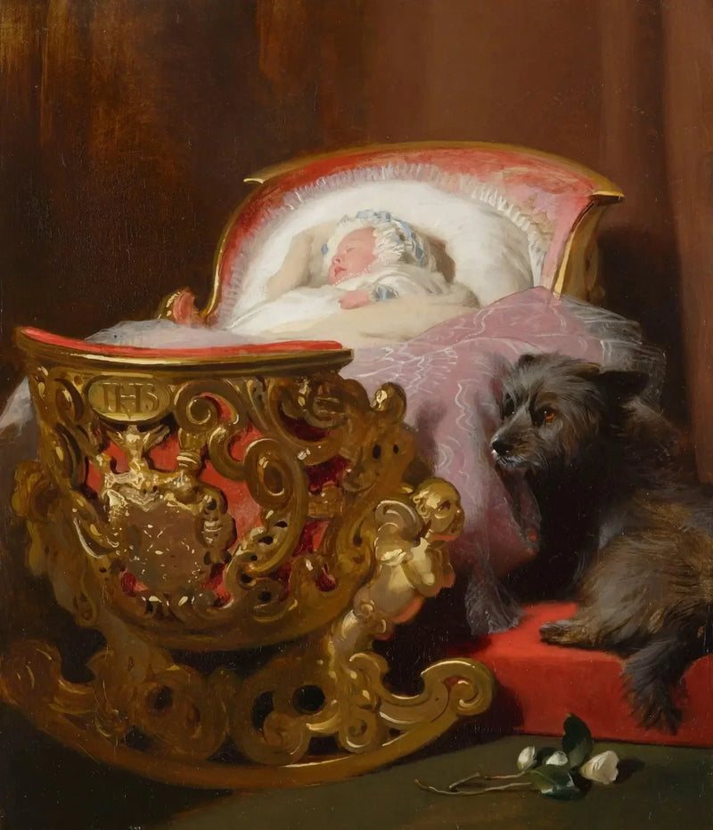 Prinsessa Alice nukuksissa - Edwin Henry Landseer