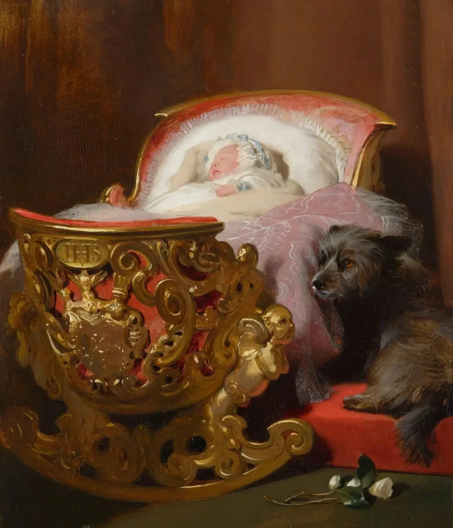 Prinsessa Alice nukuksissa - Edwin Henry Landseer