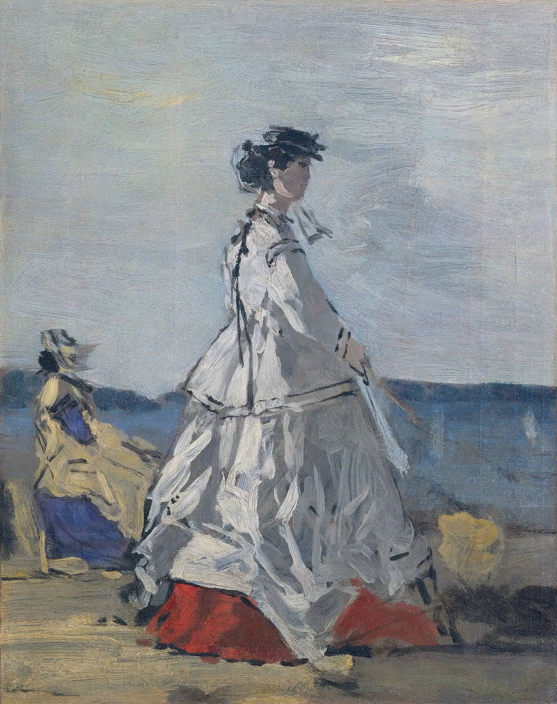 Prinsessa Pauline Metternich rannalla - Eugène Boudin