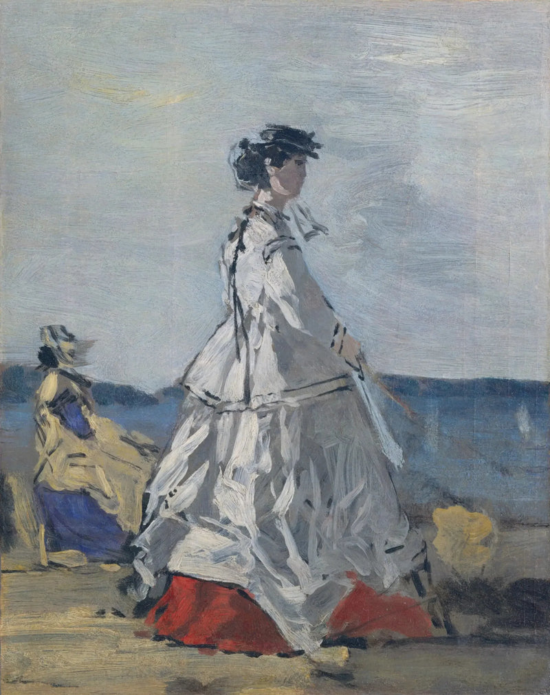 Prinsessa Pauline Metternich rannalla - Eugène Boudin