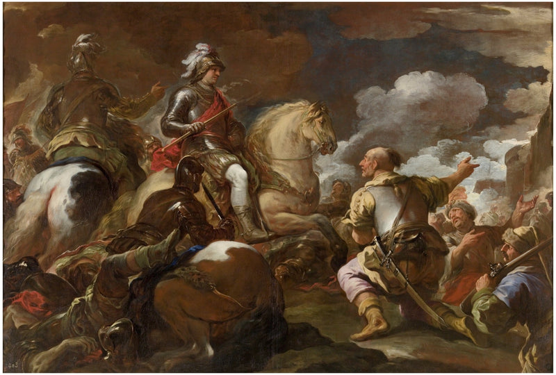 Linnoituksen valtaus - Luca Giordano