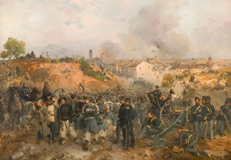 Palestron valtaus 30. toukokuuta 1859 - Gerolamo Induno