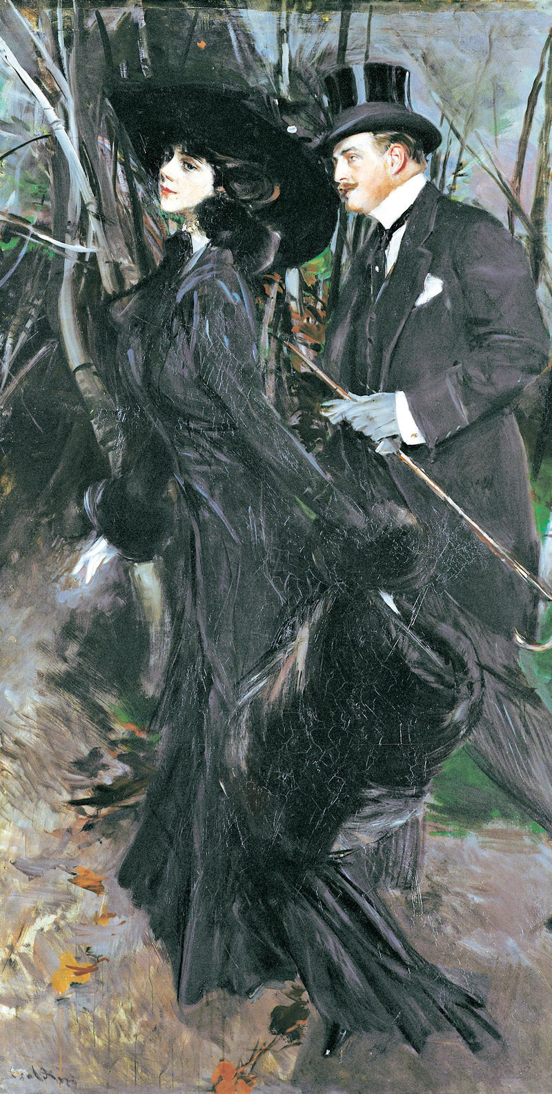 Kävely metsässä - Giovanni Boldini